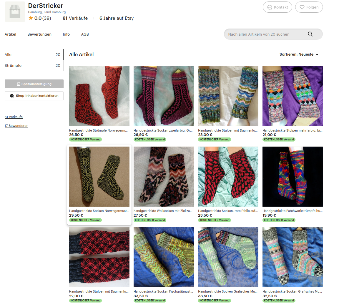 Etsy-Logo für den Shop 'Der Stricker'